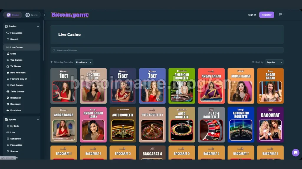 bitcoin betting site Bitcoin.game