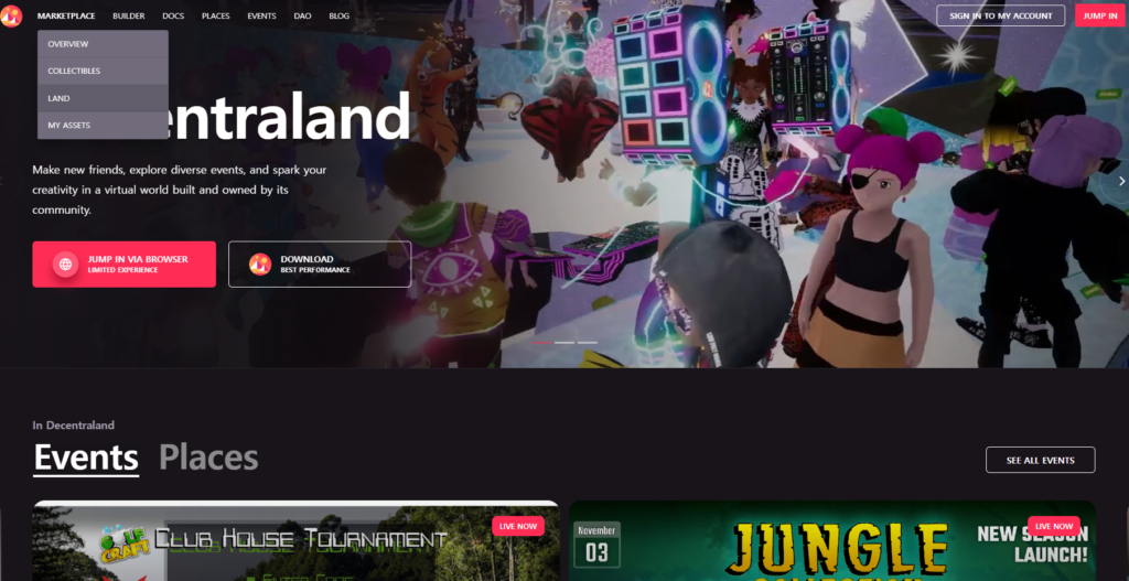Decentraland 게임 소개