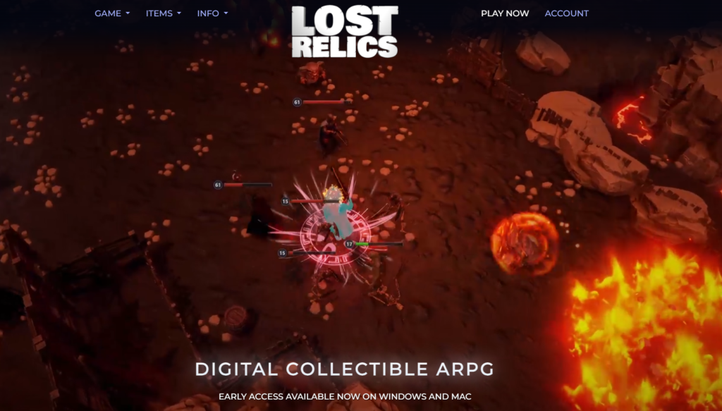 P2E 게임 순위 Lost Relics