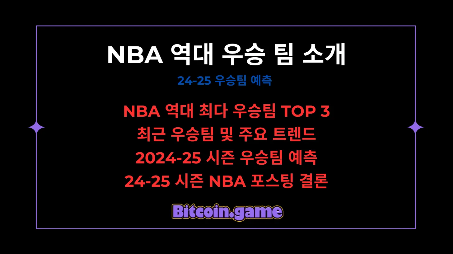 NBA 역대 우승 팀