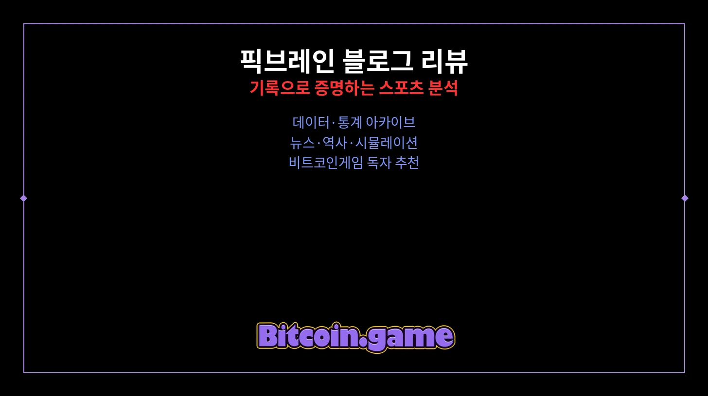 픽브레인 블로그 리뷰